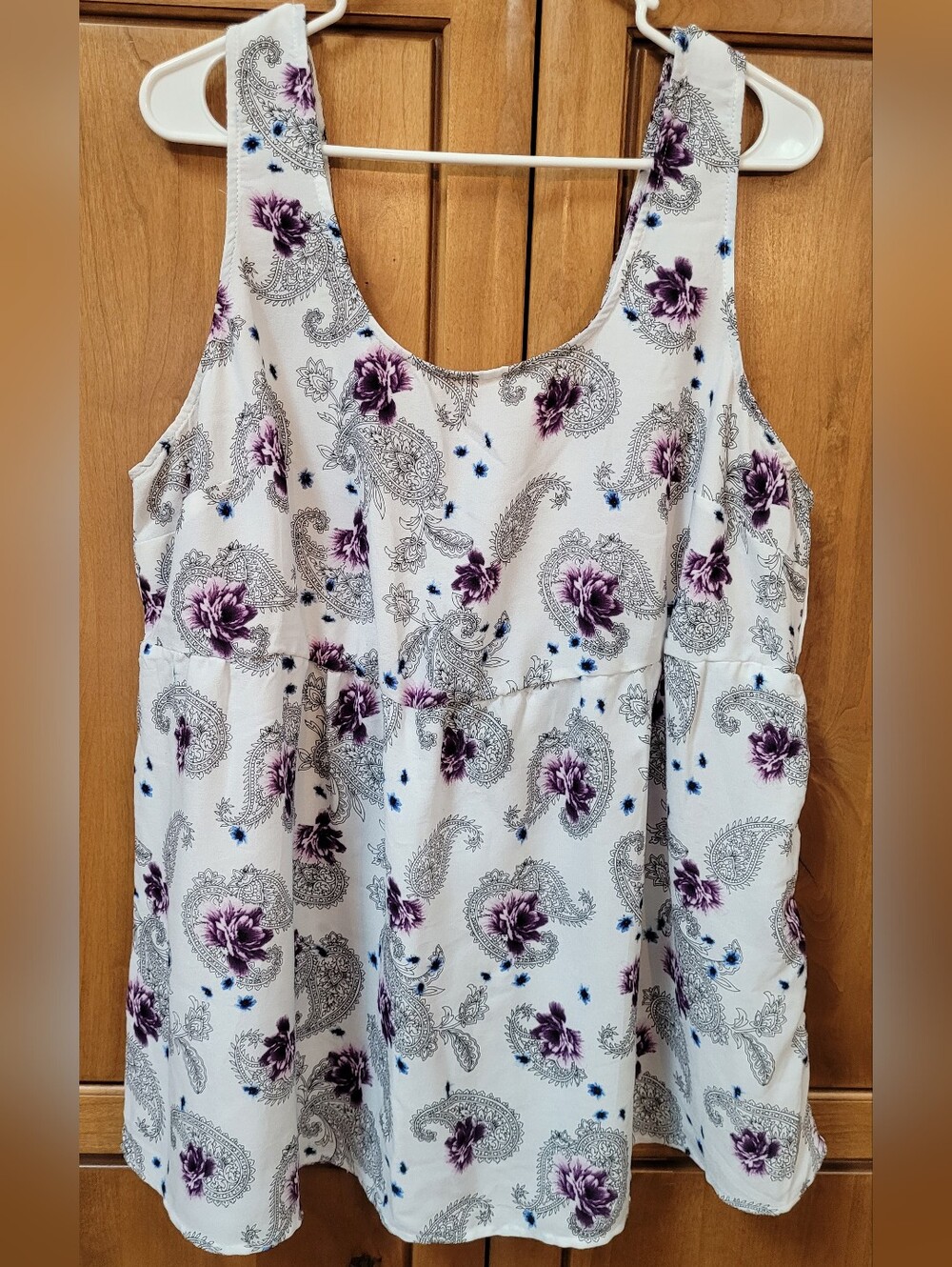 EUC | Torrid Floral Paisley Babydoll Scoop Neck Tank Top